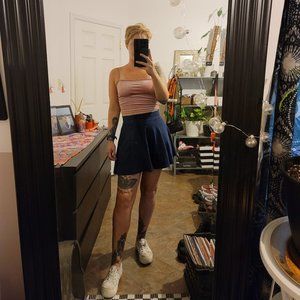 Navy Blue Skater Skirt